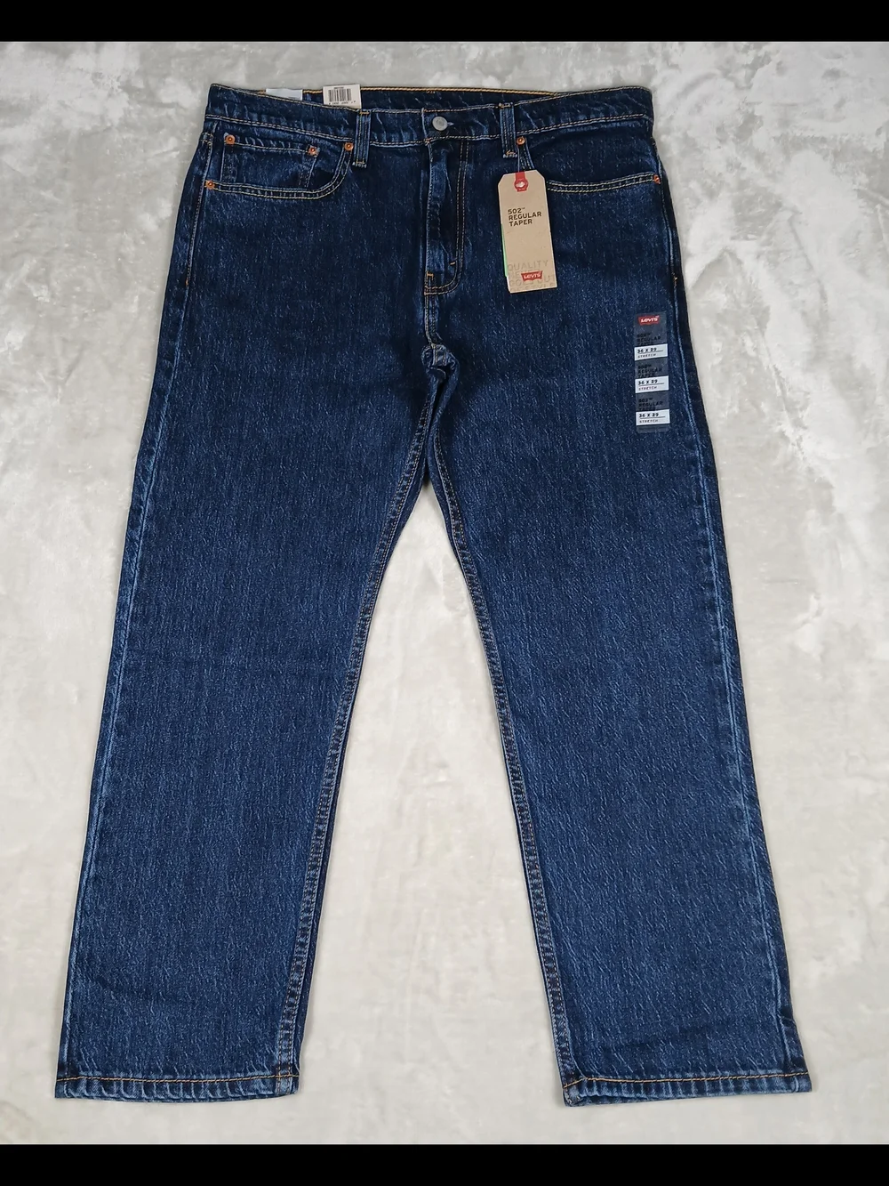Levi's 502 Regular Taper Jeans 36x29 Men's Dark Wash NWT New